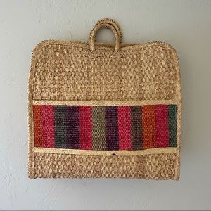 oversized woven handled tote